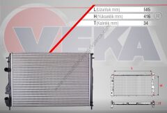 Dacia Logan Motor Su Radyatörü