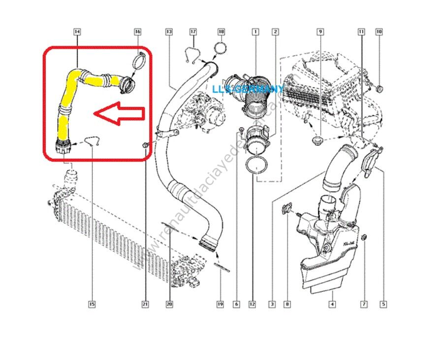 Renault Laguna 3 Turbo Hortumu ( Borusu )