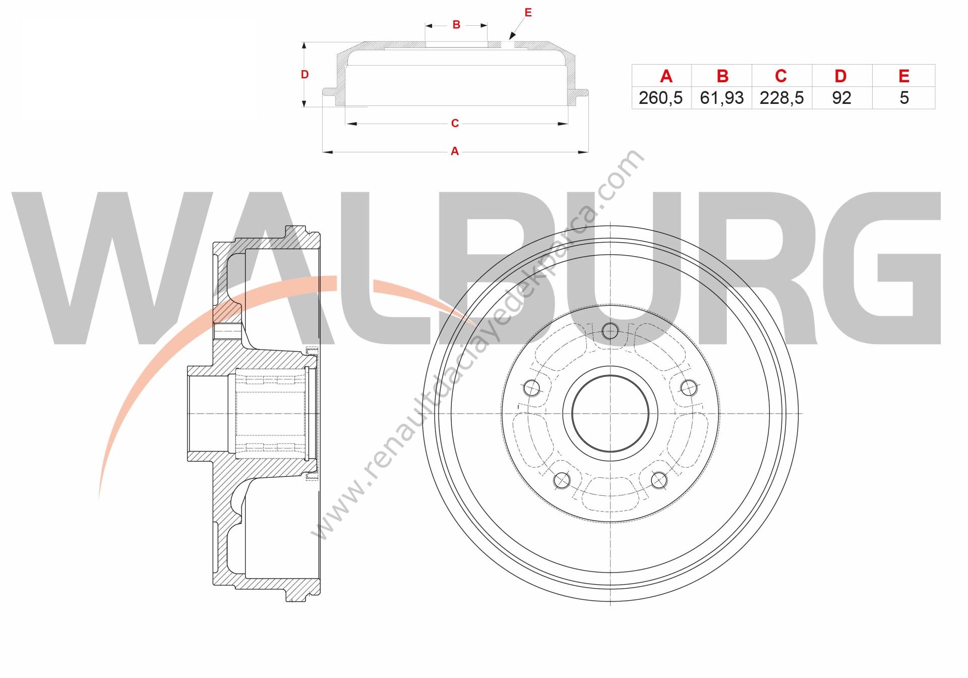 Dacia Duster Arka Kampana 4x2 Komple 432008208R