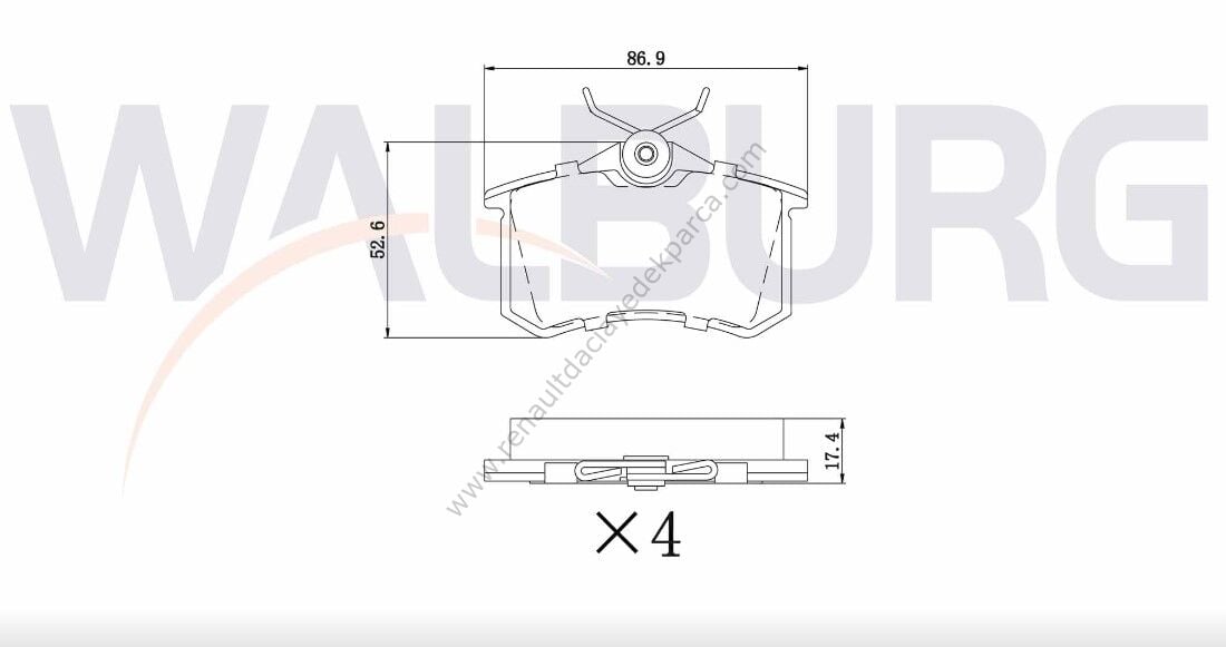 Arka Fren Baltası Golf 4 Megane 2 Fluence