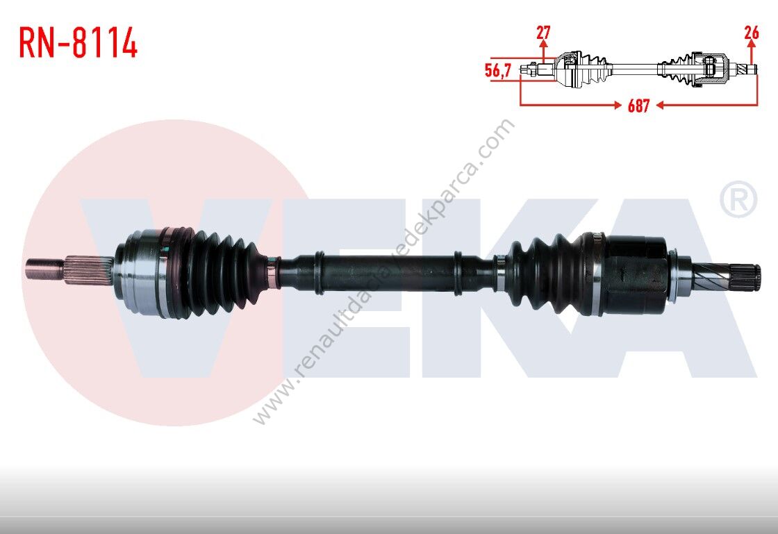 Laguna 2 Otomatik Vites Sol Aks
