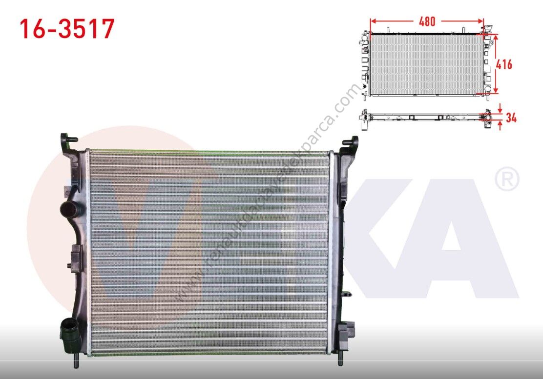 Renault Clio Symbol Thalia Motor Su Radyatörü