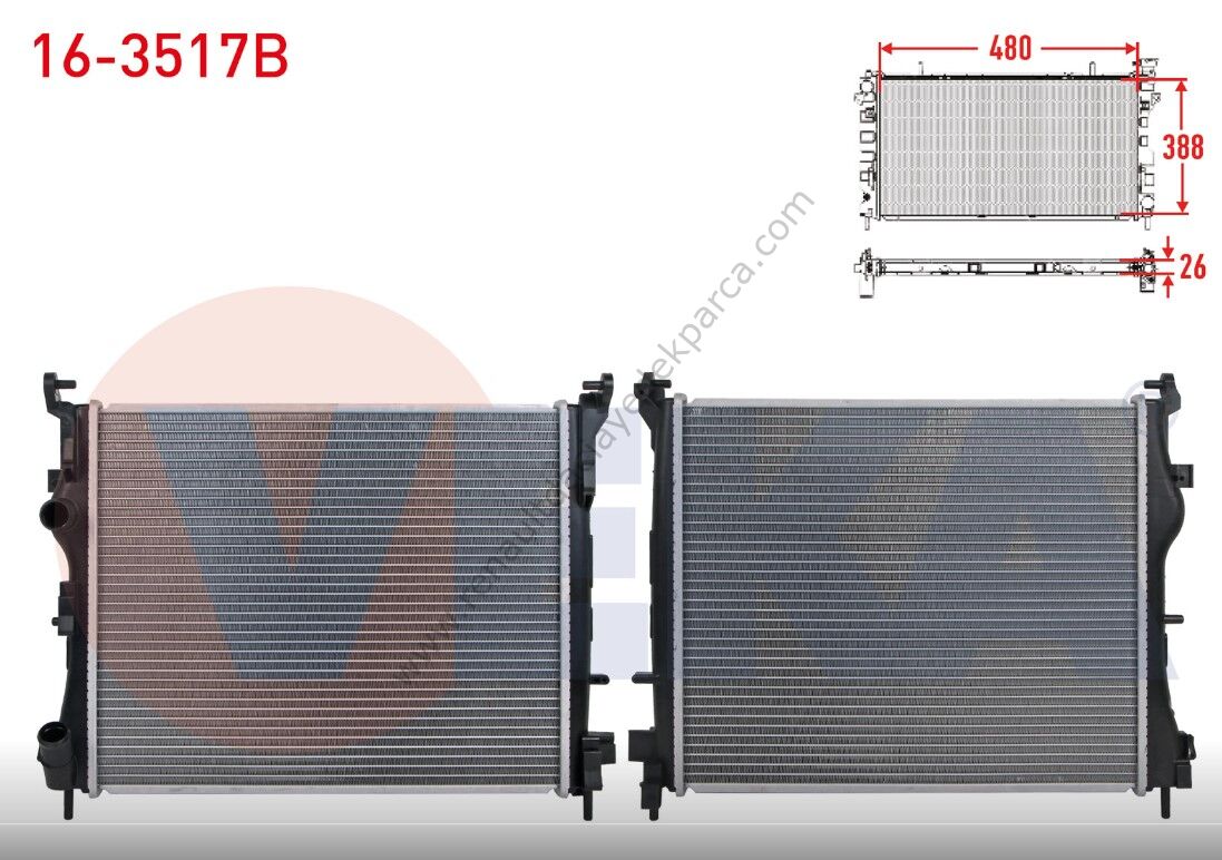 Motor Su Radyatörü Clio Symbol Brazing 8200245596