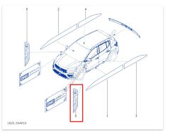 Çamurluk Bandı Dacia Duster 2 Sandero 3 990450722R Sol