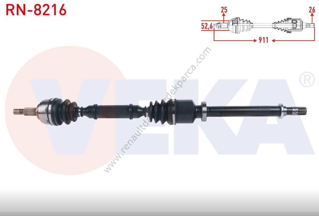 Renault Scenic 2 Sağ Aks 8200575490