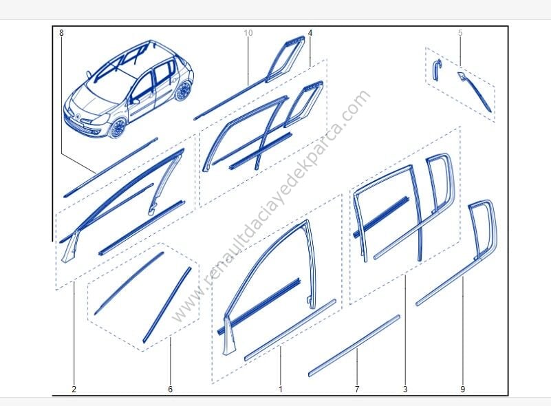 Clio 3 Sol Ön Cam Sıyırıcı Fitil 8200426696