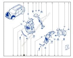 Ön Davlumbaz Paçalık Renault Duster Sağ 638B47692R