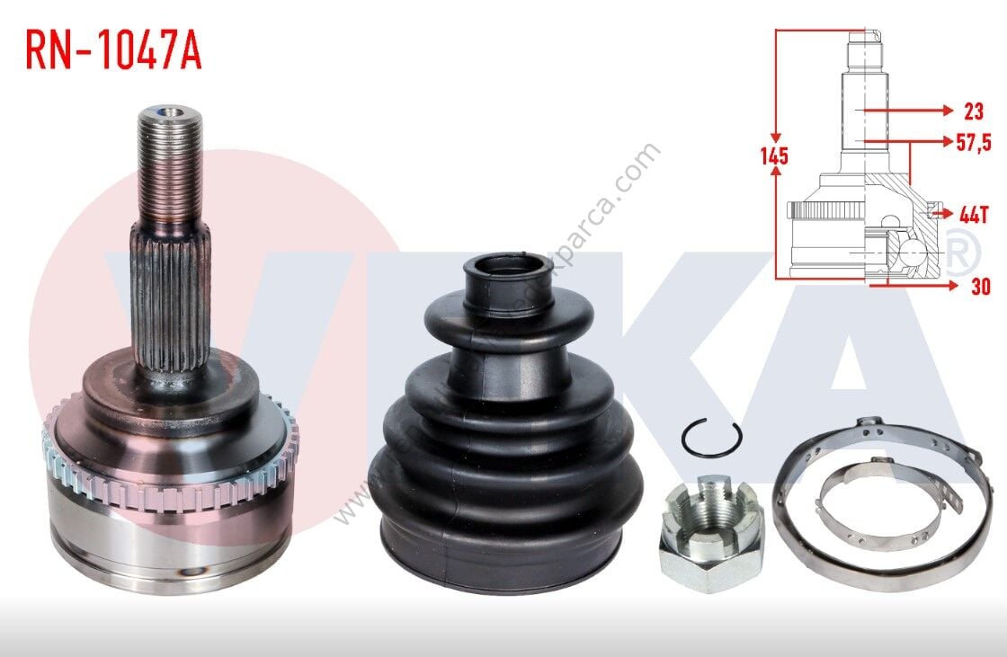 Aks Kafası Renault Clio Kangoo Kalın Freze Abs li