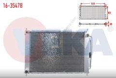 Renault Clio 3 Su Radyatörü+Klima (Brazing)