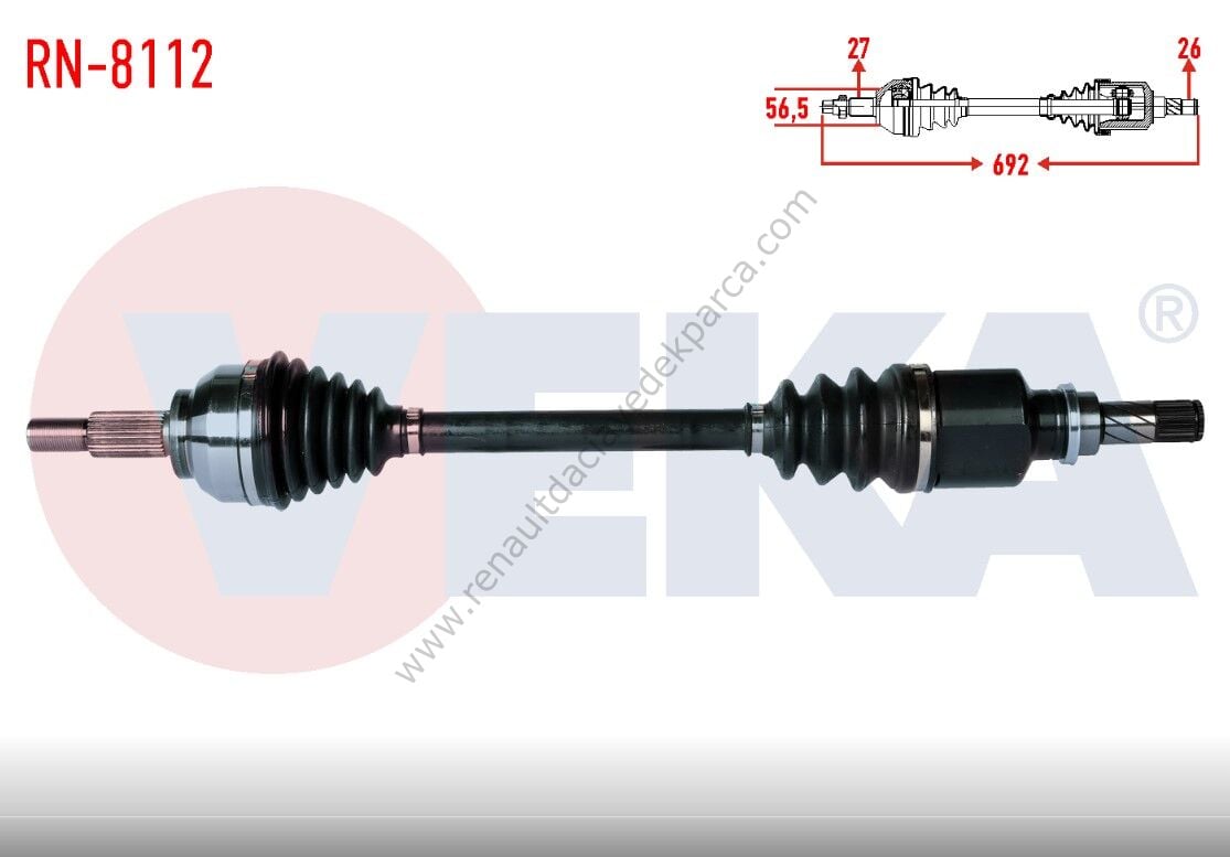 Sol Aks Renault Laguna 2-3 Yeni Model 8200726970