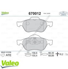 410601237R Ön Fren Balatası Valeo Megane 2