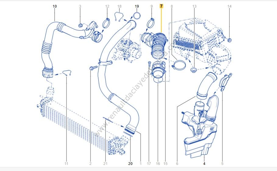 Hava Filitresi Hortumu Laguna 3 M9r Dizel 8200714810