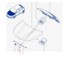 Kaput Dayama Demiri Tırnağı Clio 5-7703179156