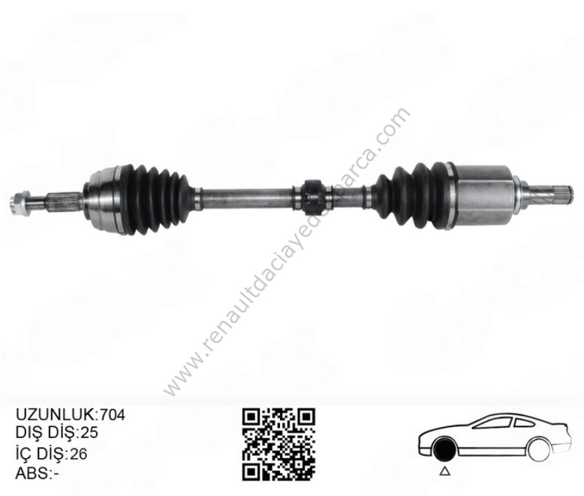 Renault Fluence Sol Ön Aks 8200725503