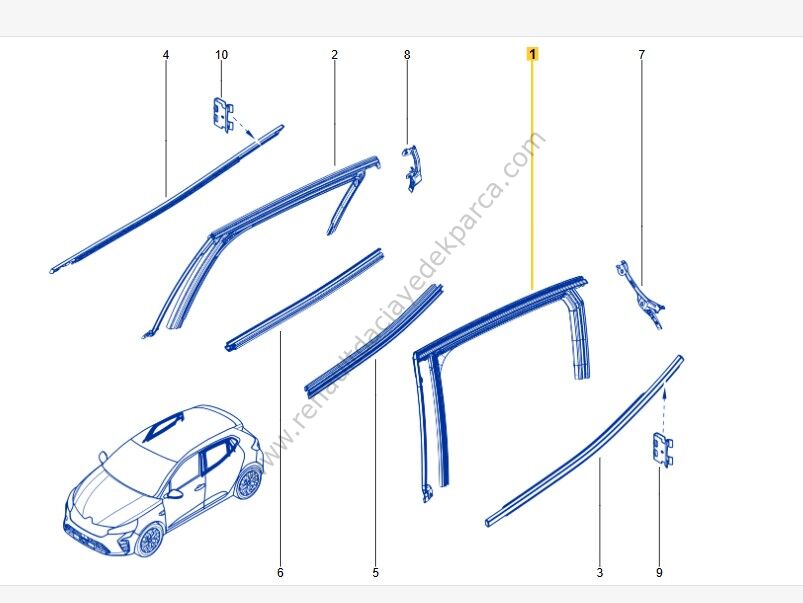 Sol Arka Cam Fitili Renault Clio 5-823317890R