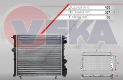 Renault 19 Su Radyatörü Sağdan Borulu