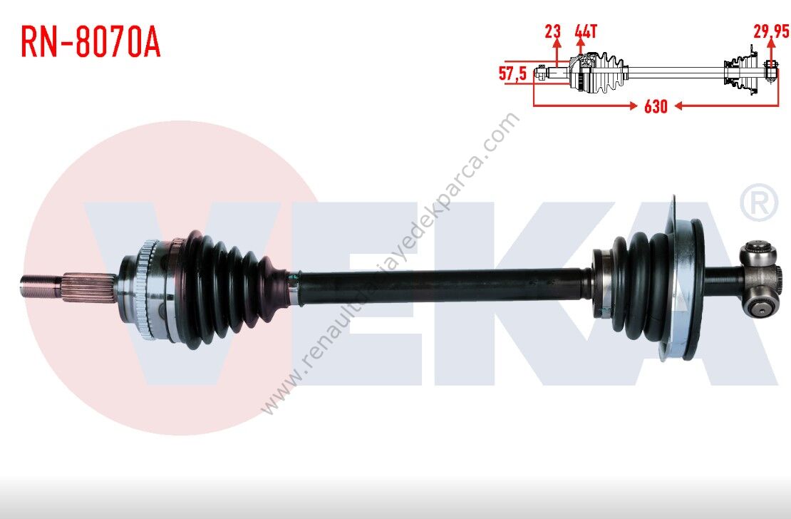 Renault Kangoo Sol Ön Aks Komple Kalın Freze