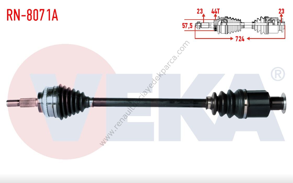Kangoo Sağ Ön Aks Kalın Freze