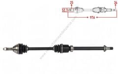 391005153R Sağ Aks Renault Captur Otomatik