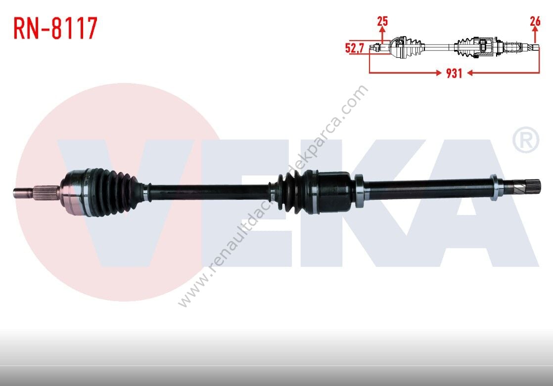 Renault Fluence Megane 3 Sağ Ön Aks 6 Vites