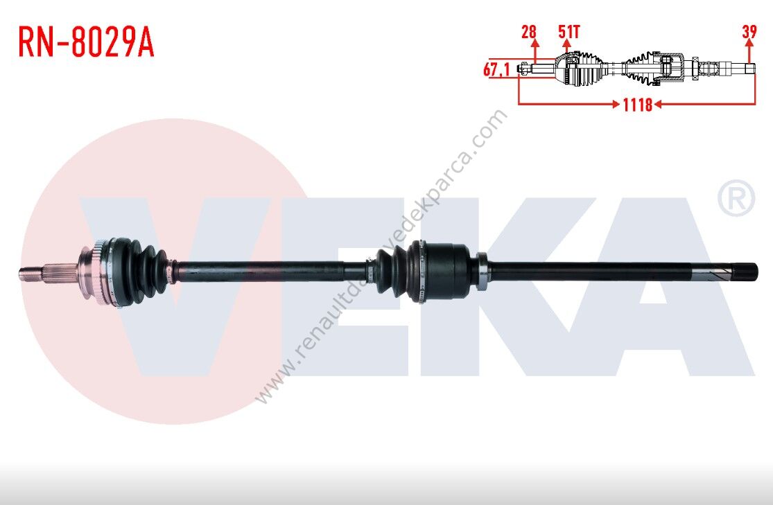 Nissan Qashqai Sağ Ön Aks 1,6 Dizel