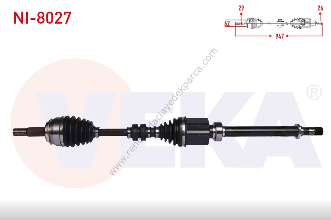 Nissan Qashqai Sağ Ön Aks Komple J11