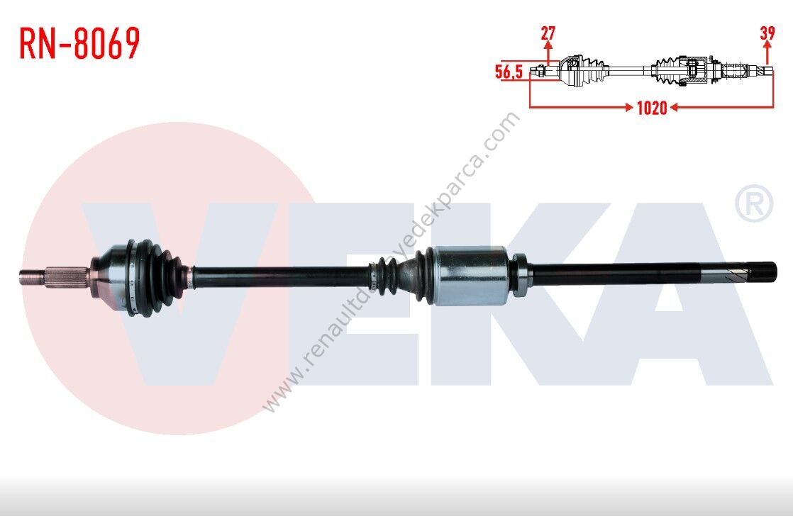 Ön Aks Renault Trafic Sağ 1,9 Dizel