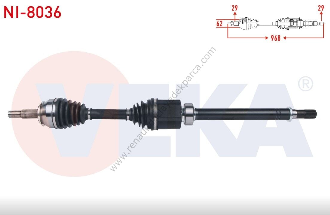 Renault Kadjar Nissan Qashqai Sağ Aks