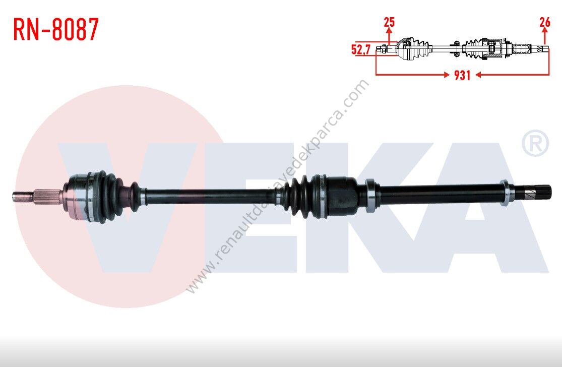 Renault Fluence Megane 3 Sağ Ön Aks