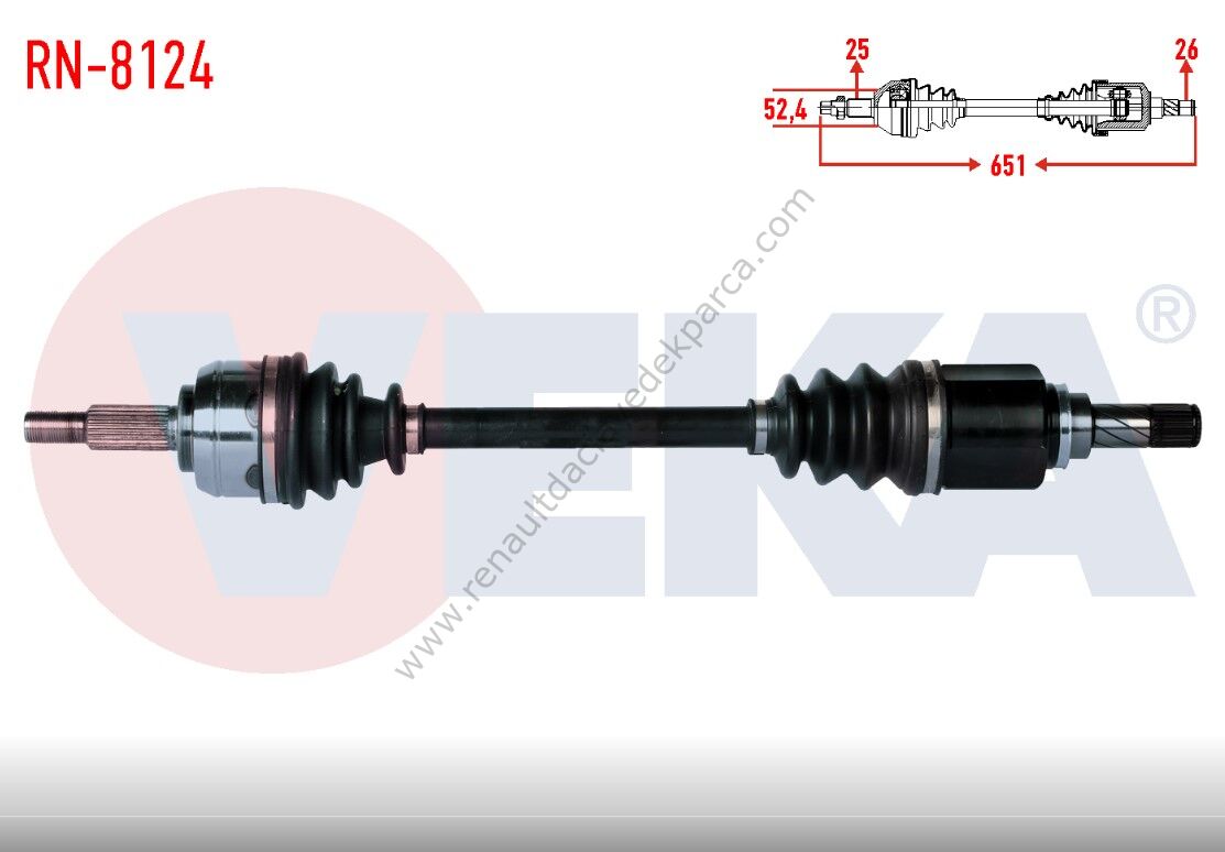 Dacia Dokker Lodgy Sol Ön Aks Komple