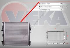 Motor Su Radyatörü Renault Kangoo
