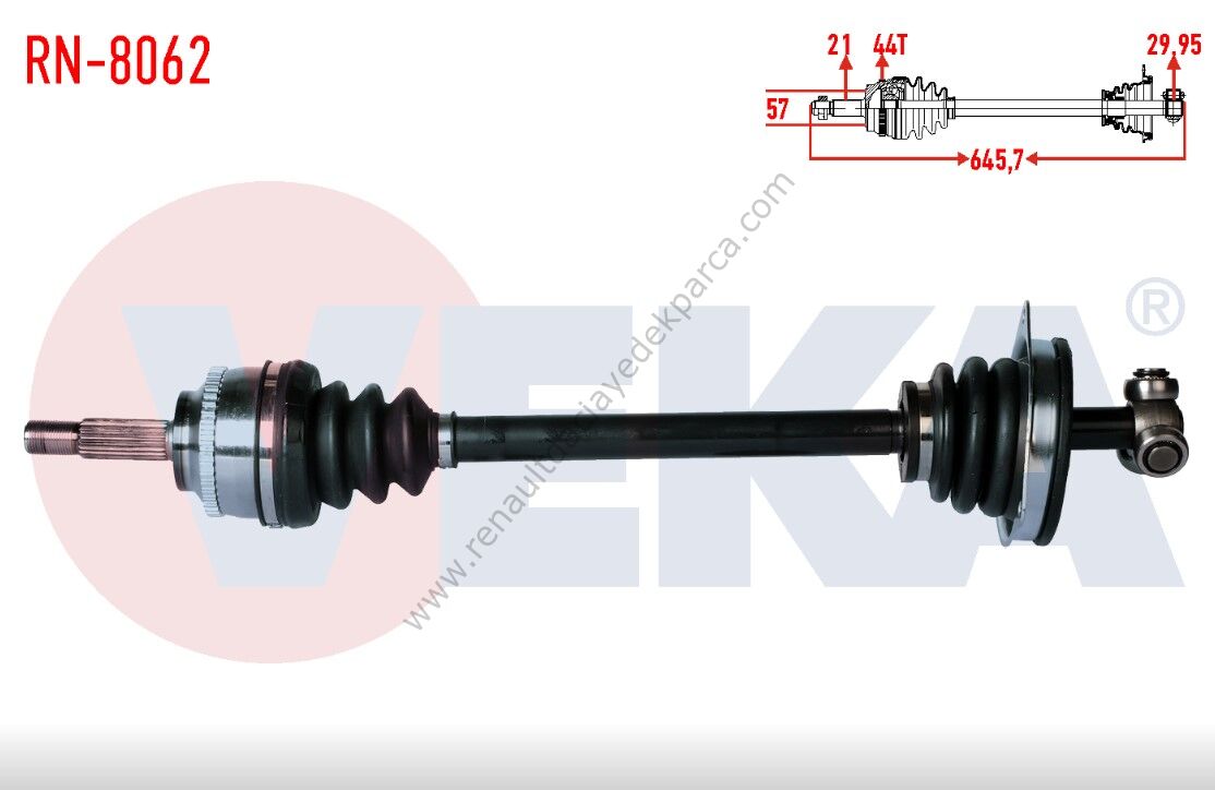 Renault Megane Ön Sol Aks Komple Abs Li