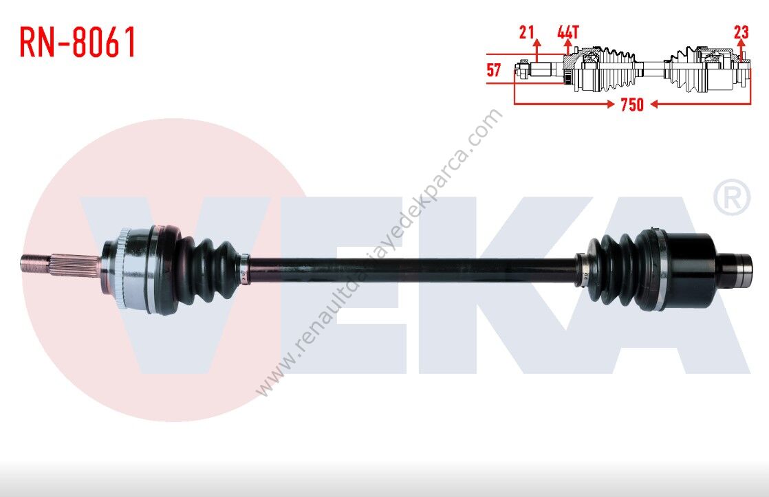 Sağ Aks Renault Megane Abs Li 7701352597