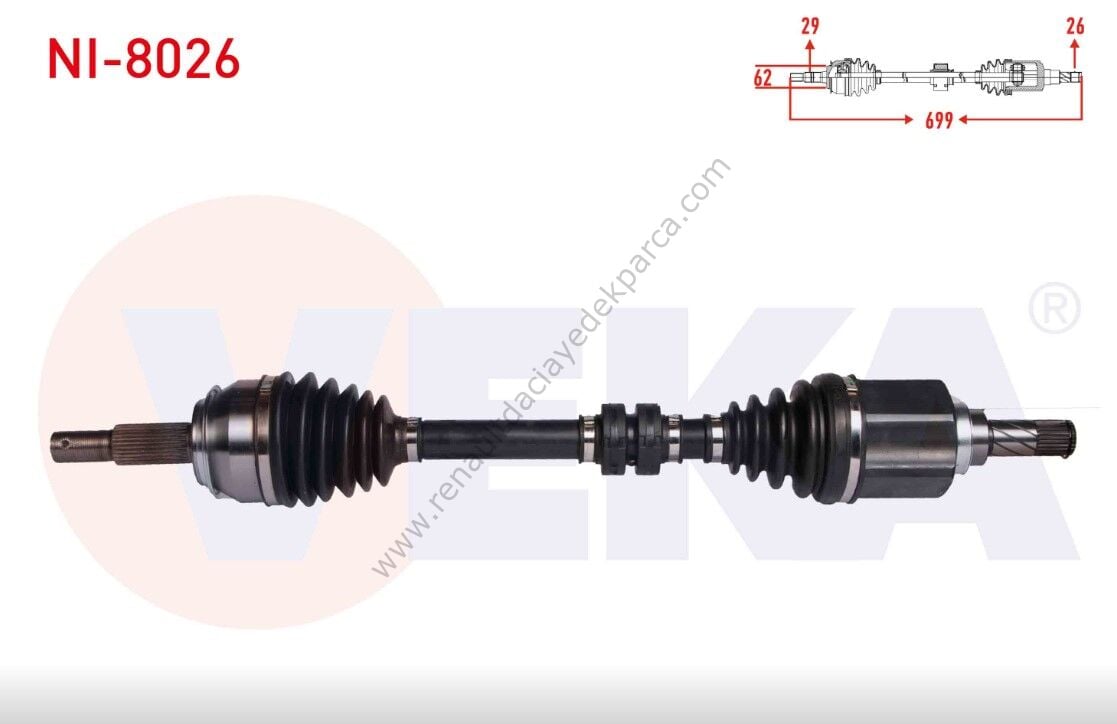 Nissan Qashqai Sol Ön Aks J11 2013-