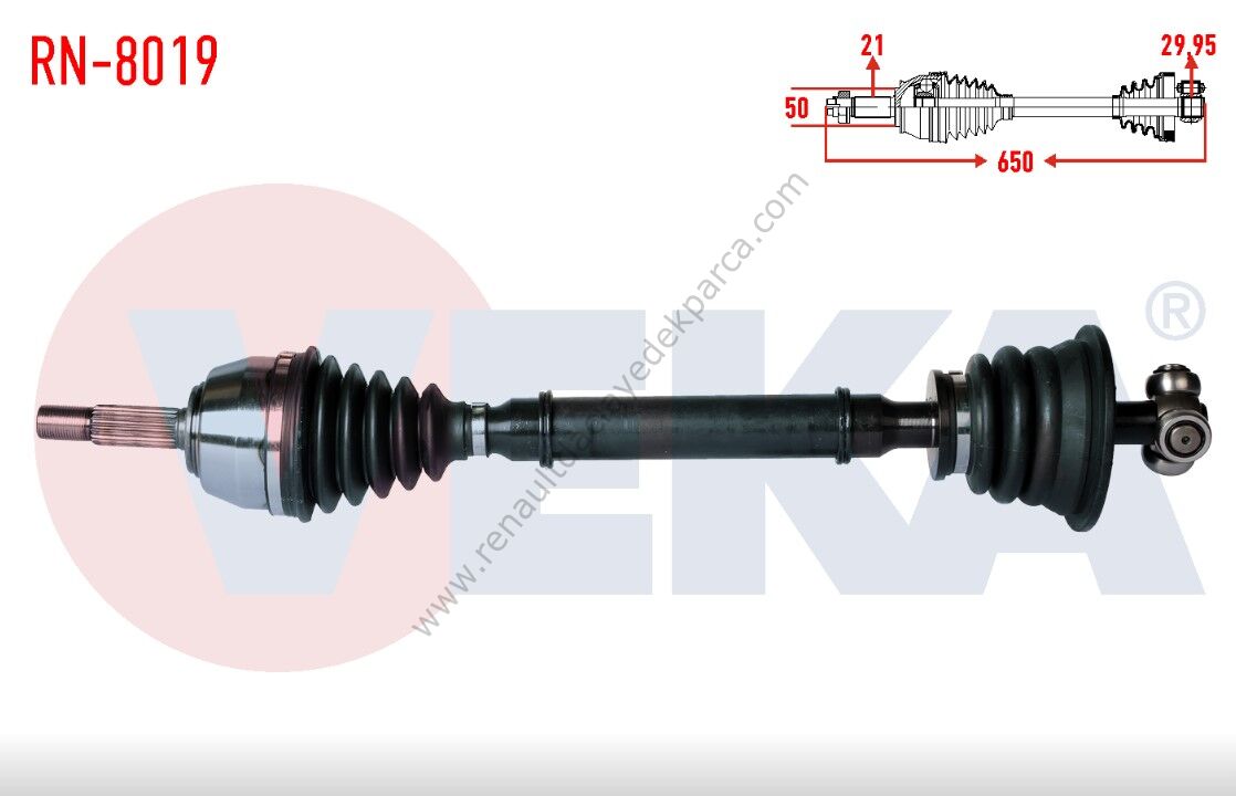 Sol Ön Aks Renault Megane 7701469374 Uzun