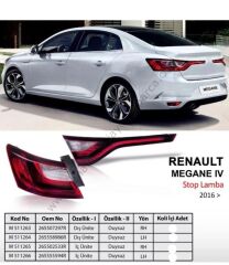 Arka Stop Lambası Renault Megane 4 Sağ İç